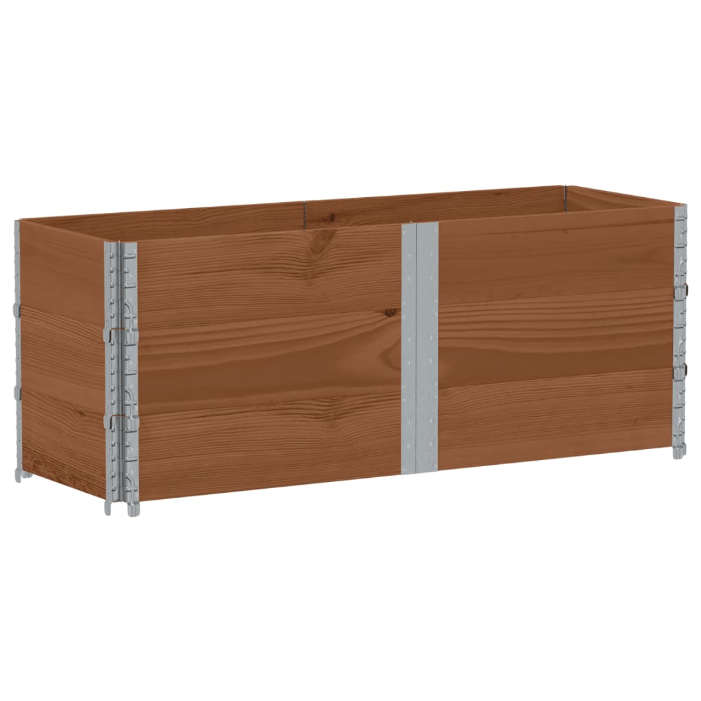 plantekasse 150x50 cm massivt fyrretræ brun