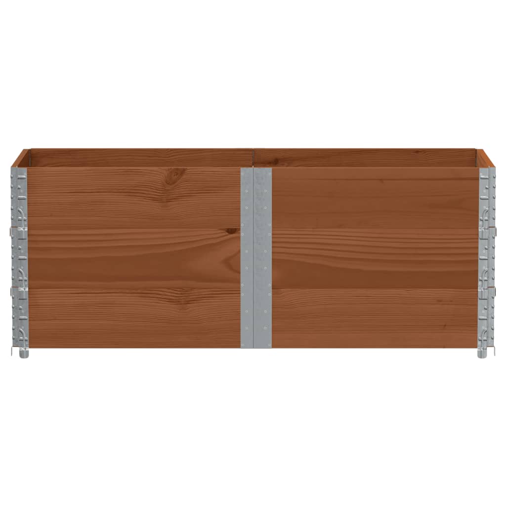 plantekasse 150x50 cm massivt fyrretræ brun