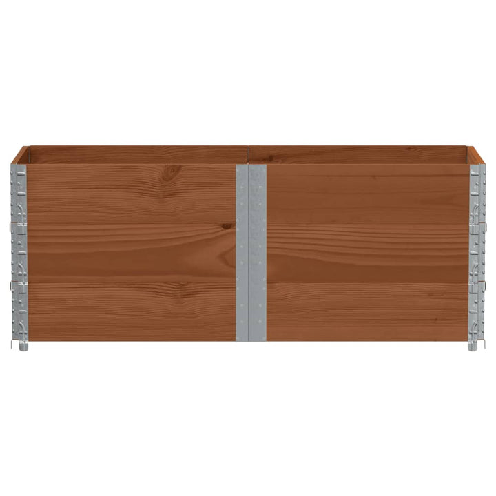 plantekasse 150x50 cm massivt fyrretræ brun