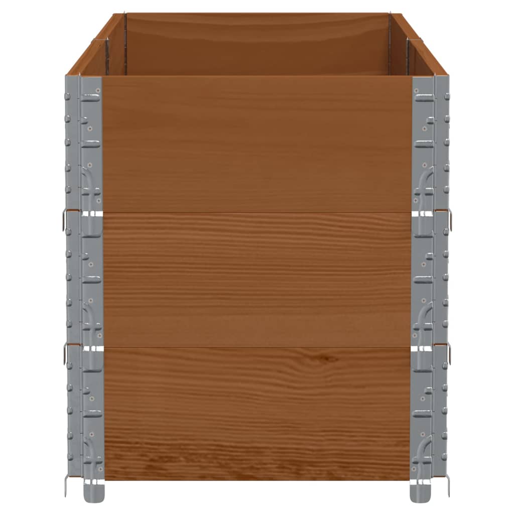 plantekasse 150x50 cm massivt fyrretræ brun