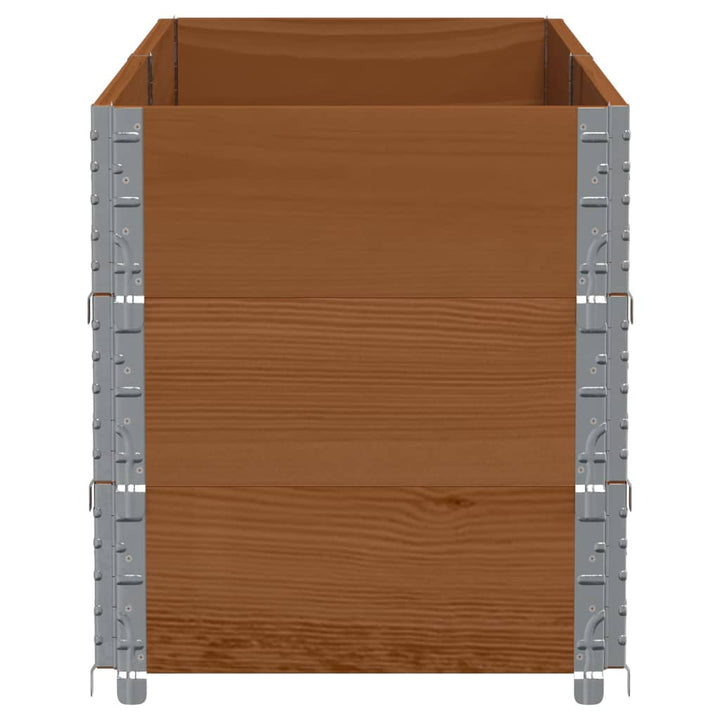 plantekasse 150x50 cm massivt fyrretræ brun