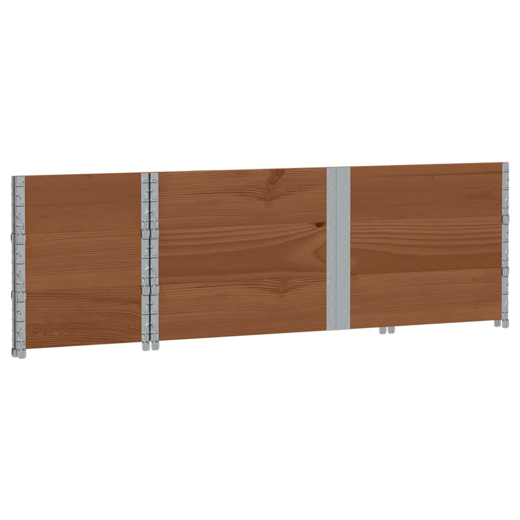 plantekasse 150x50 cm massivt fyrretræ brun