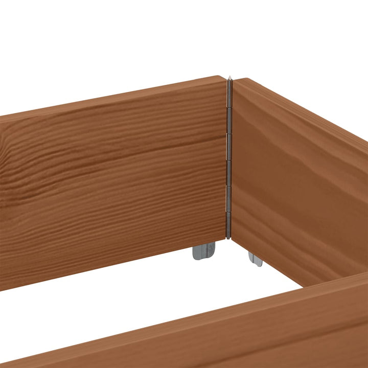 plantekasse 150x50 cm massivt fyrretræ brun