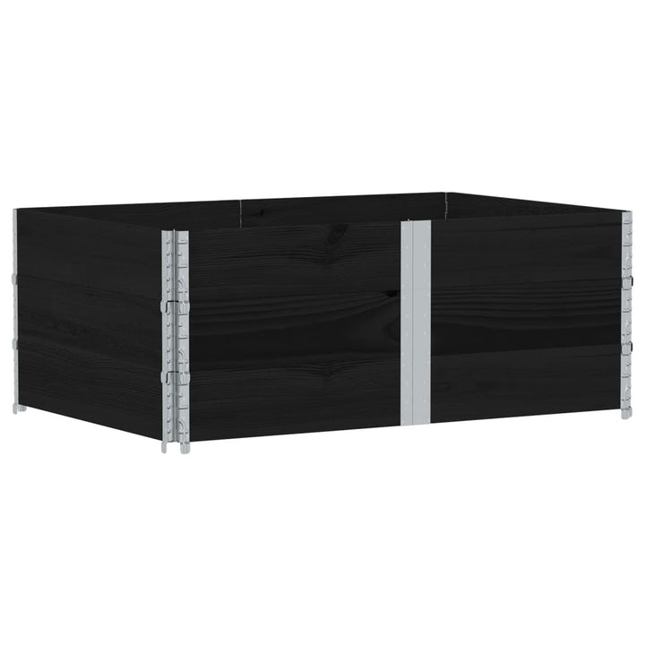 plantekasse 150x100 cm massivt fyrretræ sort
