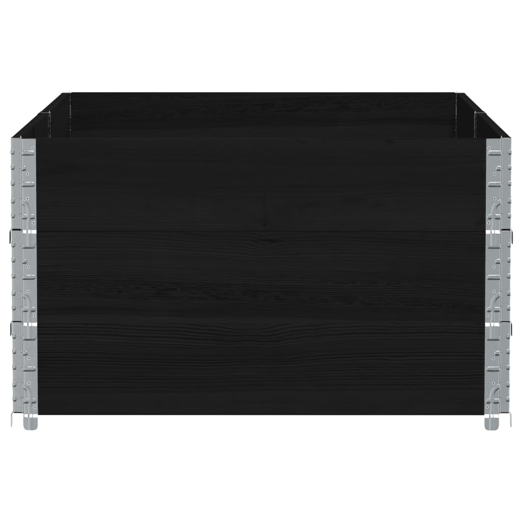 plantekasse 150x100 cm massivt fyrretræ sort