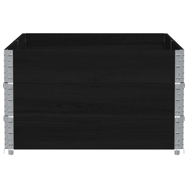 plantekasse 150x100 cm massivt fyrretræ sort
