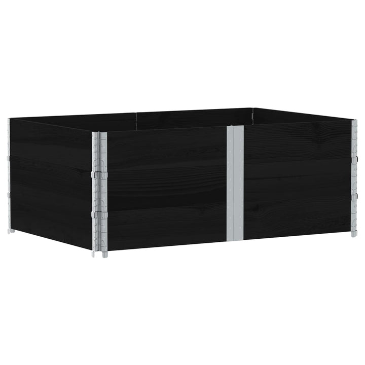 plantekasse 150x100 cm massivt fyrretræ sort