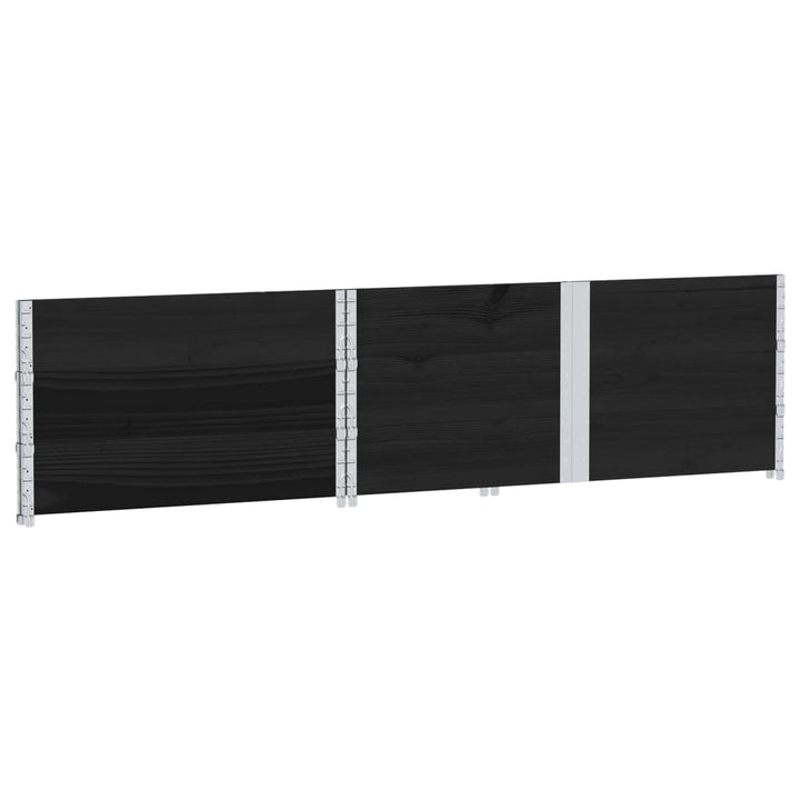 plantekasse 150x100 cm massivt fyrretræ sort