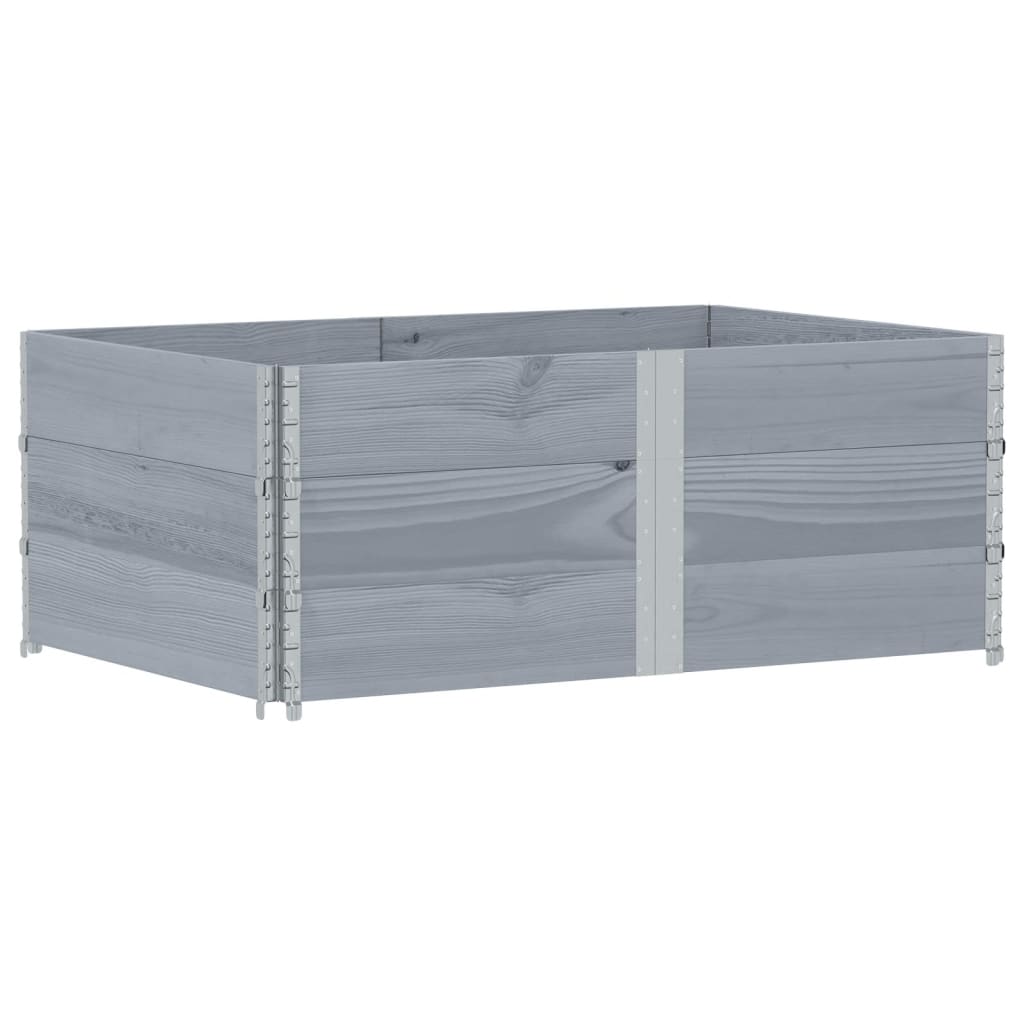 plantekasse 150x100 cm massivt fyrretræ grå