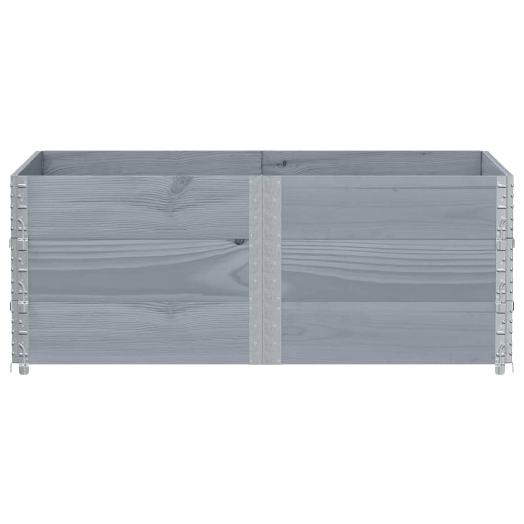 plantekasse 150x100 cm massivt fyrretræ grå