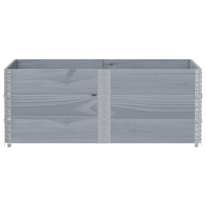 plantekasse 150x100 cm massivt fyrretræ grå
