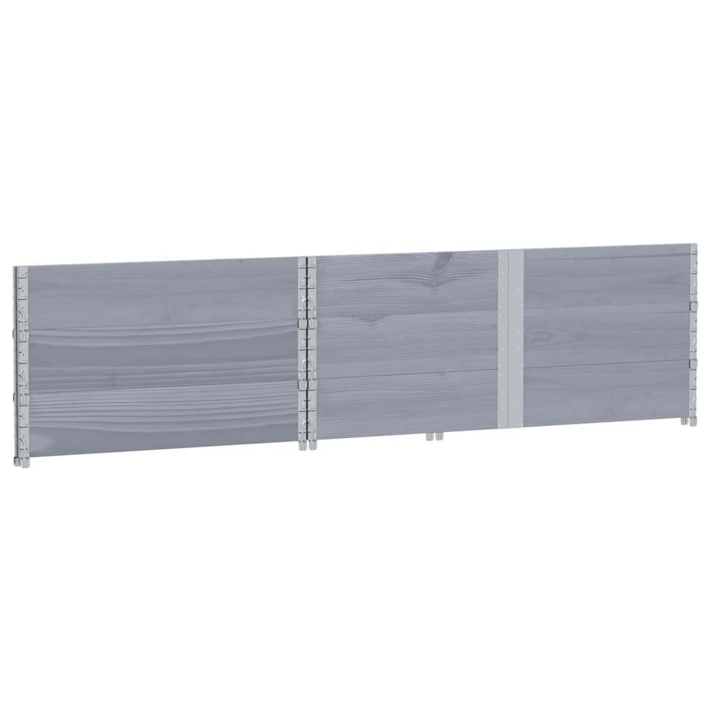 plantekasse 150x100 cm massivt fyrretræ grå