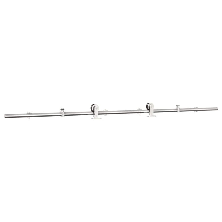 hardwarekit til skydedør 200 cm rustfrit stål sølvfarvet