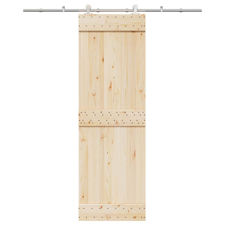hardwarekit til skydedør 200 cm rustfrit stål sølvfarvet