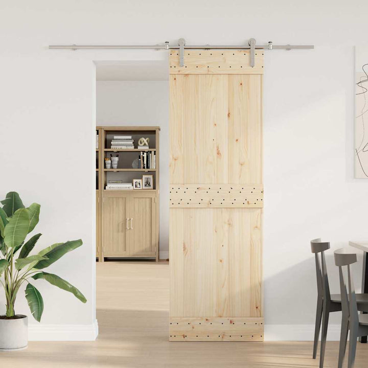 hardwarekit til skydedør 200 cm rustfrit stål sølvfarvet