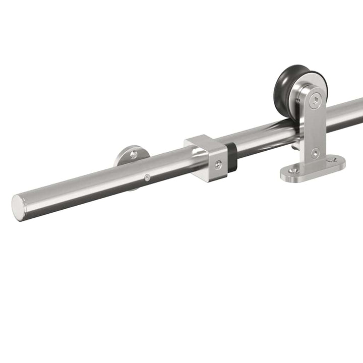 hardwarekit til skydedør 183 cm rustfrit stål sølvfarvet