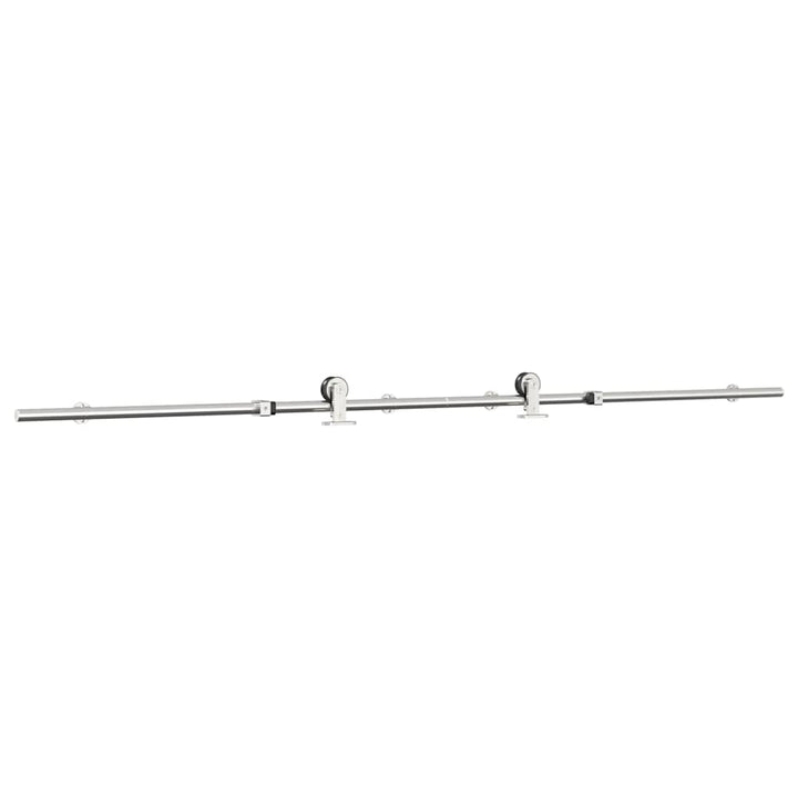 hardwarekit til skydedør 200 cm rustfrit stål sølvfarvet