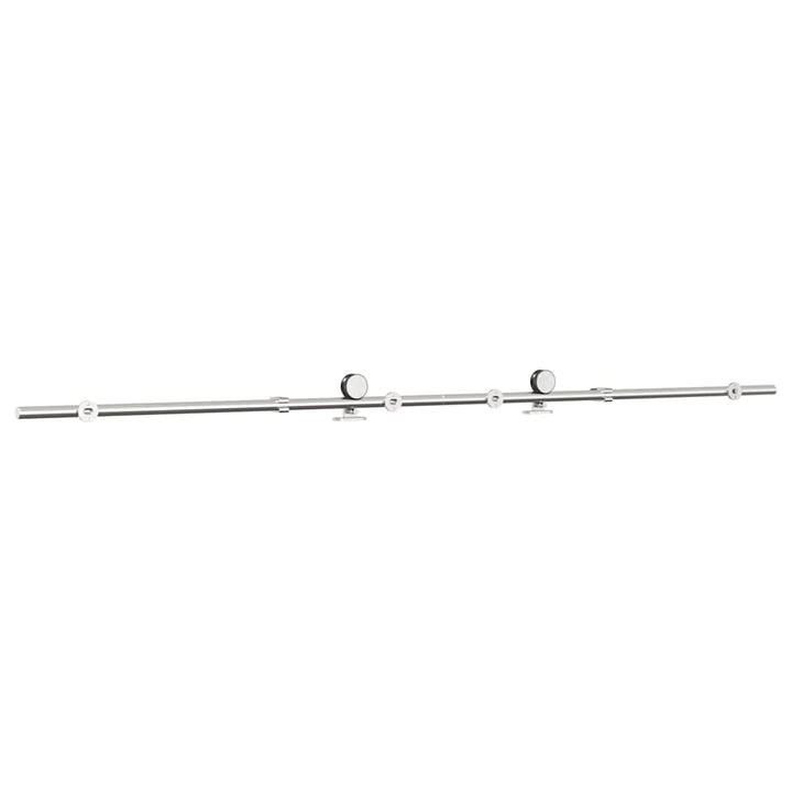 hardwarekit til skydedør 200 cm rustfrit stål sølvfarvet