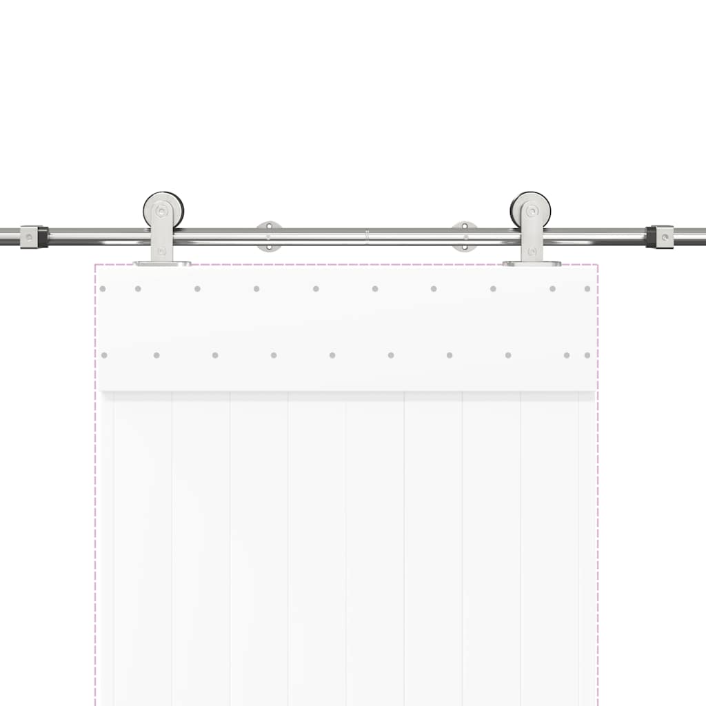 hardwarekit til skydedør 200 cm rustfrit stål sølvfarvet