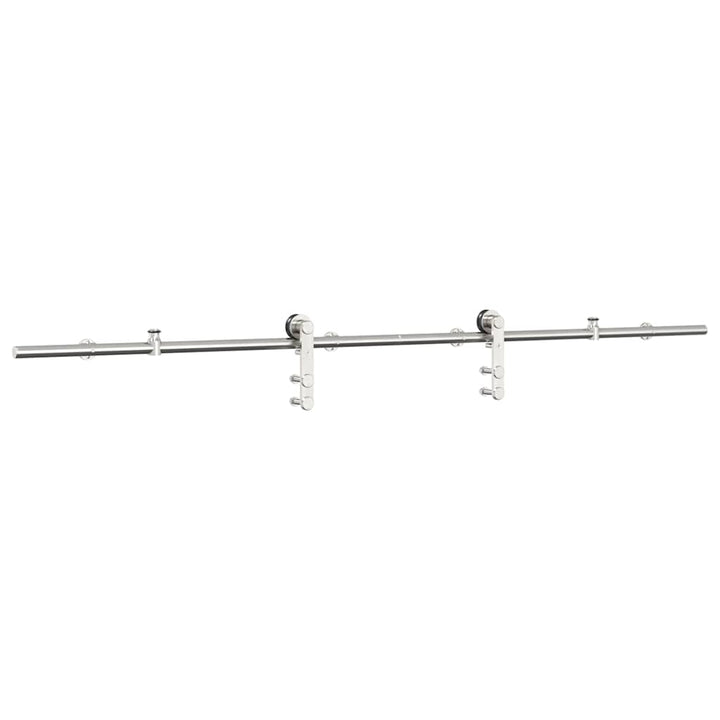 hardwarekit til skydedør 183 cm rustfrit stål sølvfarvet