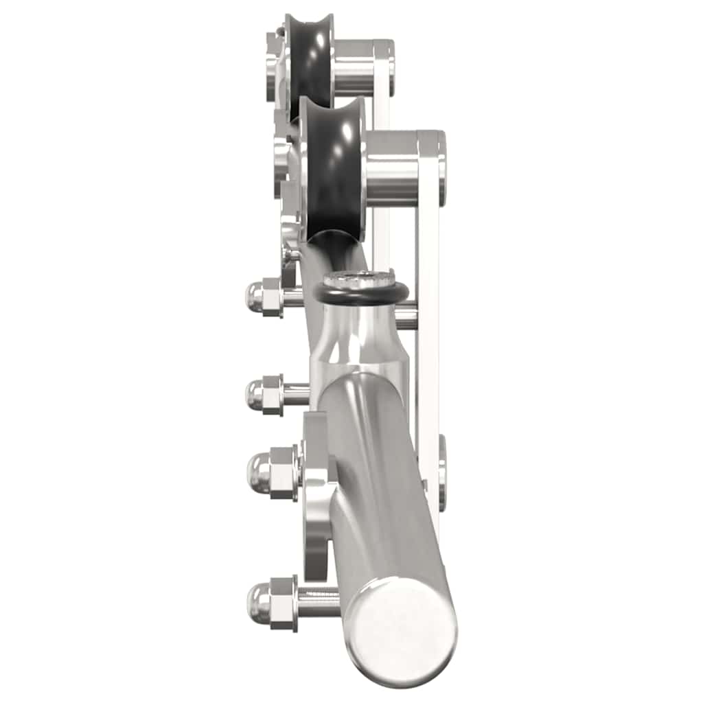 hardwarekit til skydedør 183 cm rustfrit stål sølvfarvet