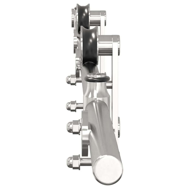 hardwarekit til skydedør 183 cm rustfrit stål sølvfarvet