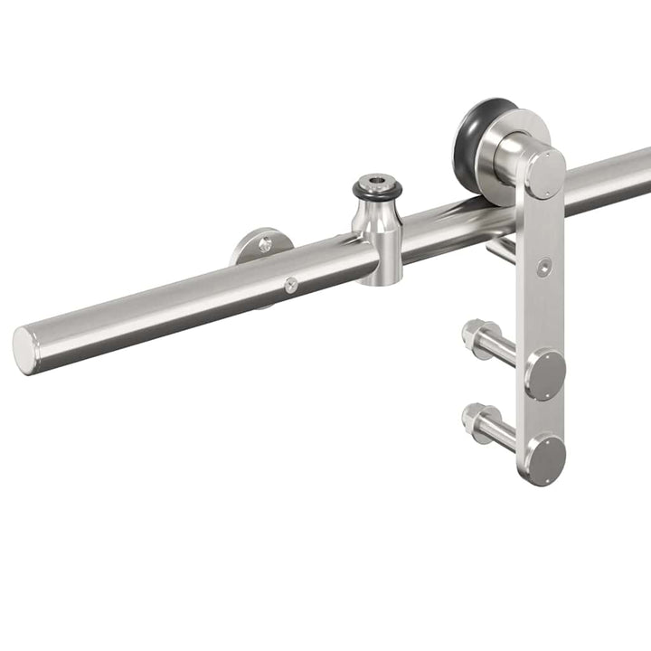 hardwarekit til skydedør 183 cm rustfrit stål sølvfarvet