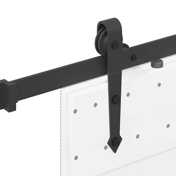 skinnesæt til skydedør 152,5 cm stål sort