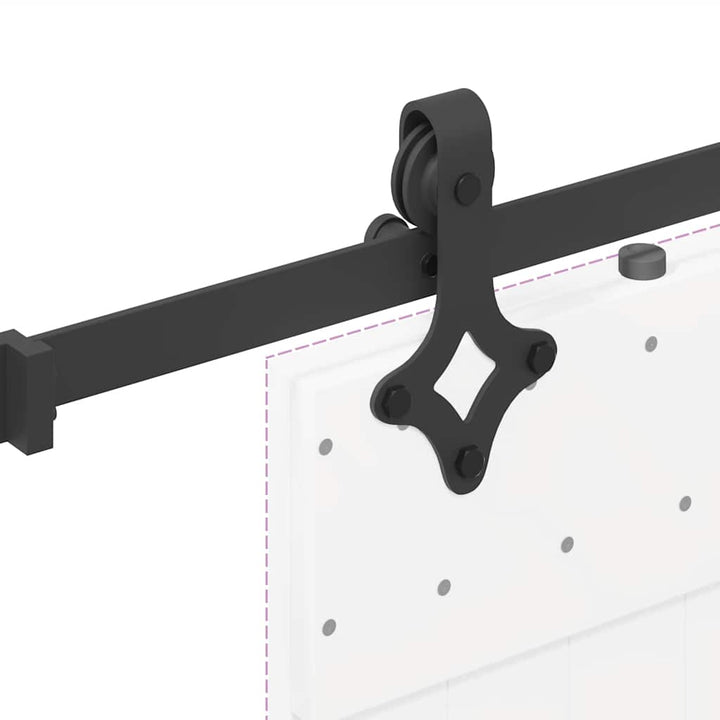 skinnesæt til skydedør 152,5 cm stål sort