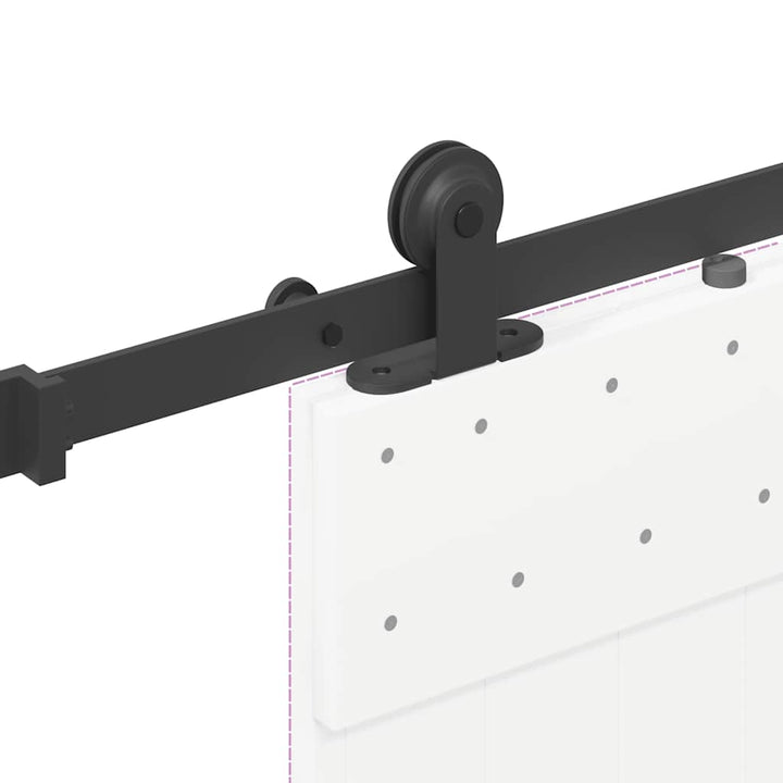 skinnesæt til skydedør 152,5 cm stål sort