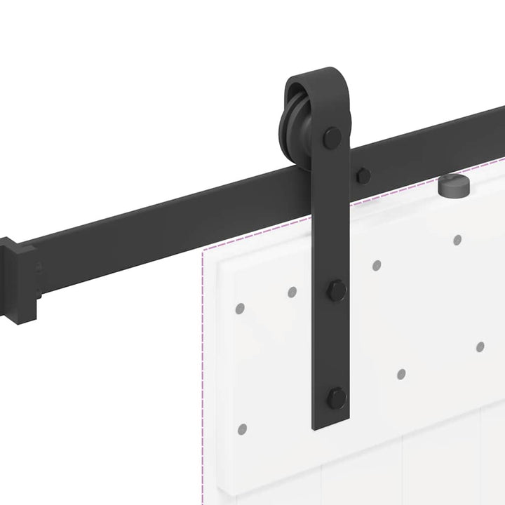 skinnesæt til skydedør 152,5 cm stål sort
