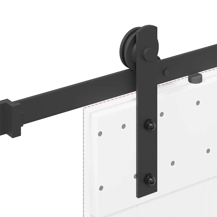 skinnesæt til skydedør 152 cm stål sort