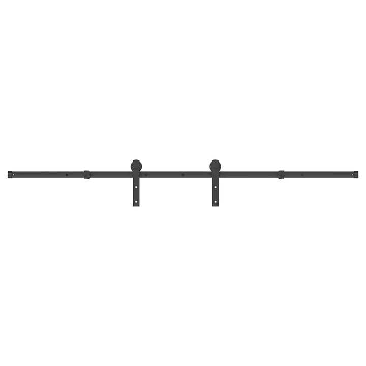 skinnesæt til skydedør 213,5 cm stål sort