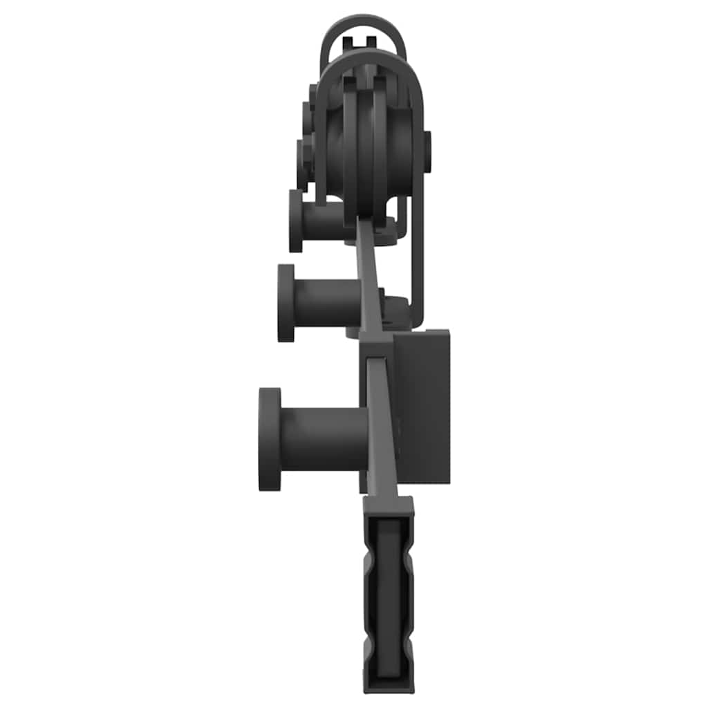 skinnesæt til skydedør 200 cm stål sort