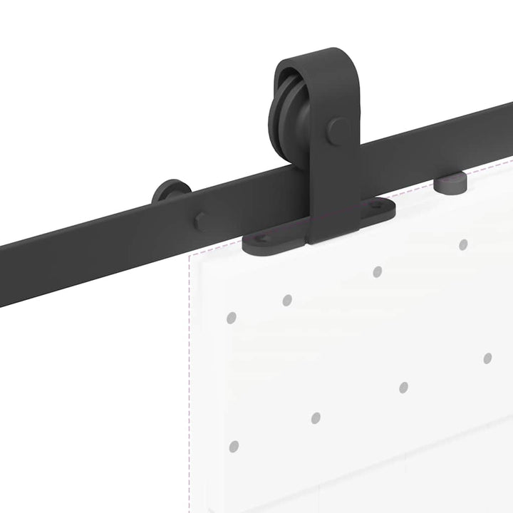 skinnesæt til skydedør 200 cm stål sort