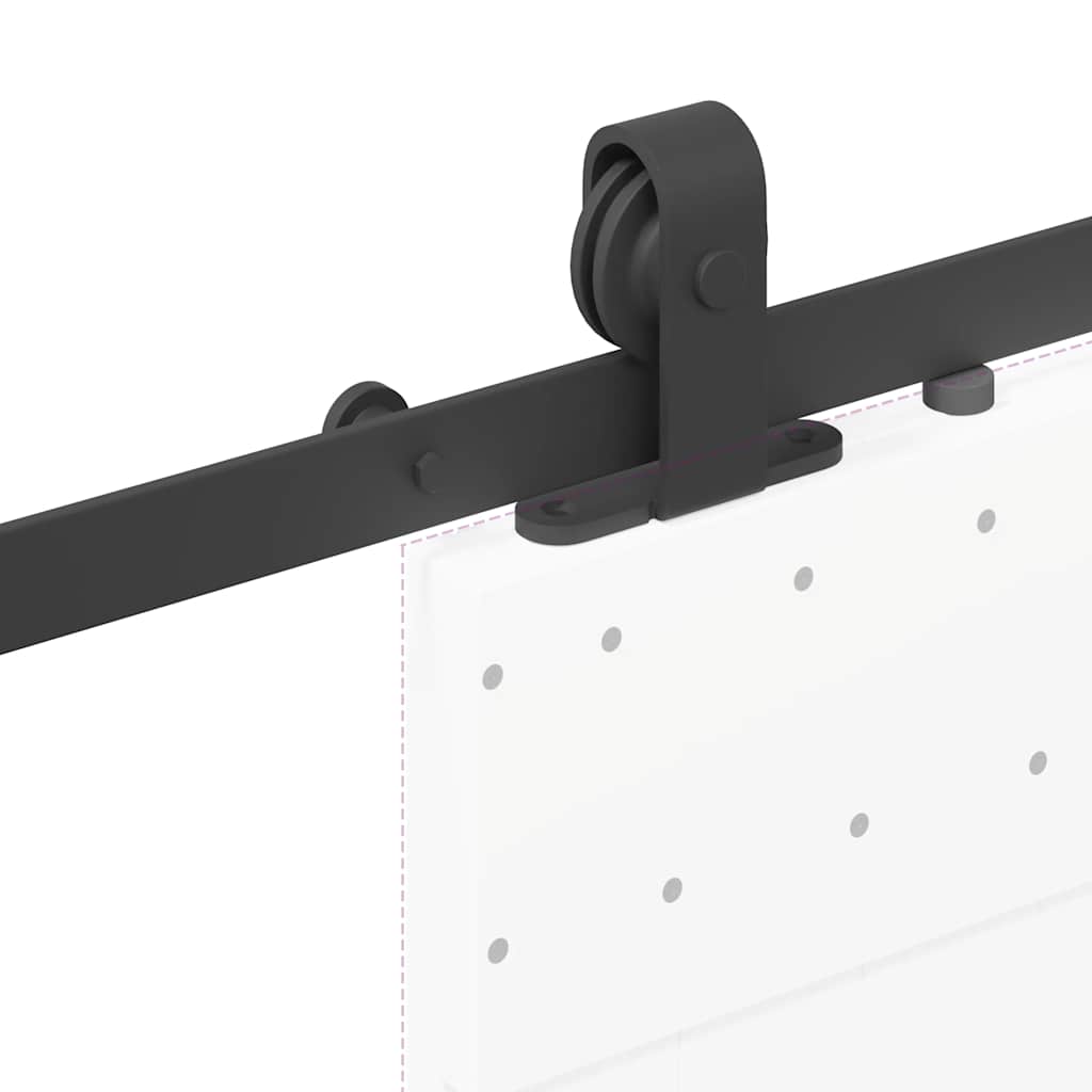 skinnesæt til skydedør 152,5 cm stål sort