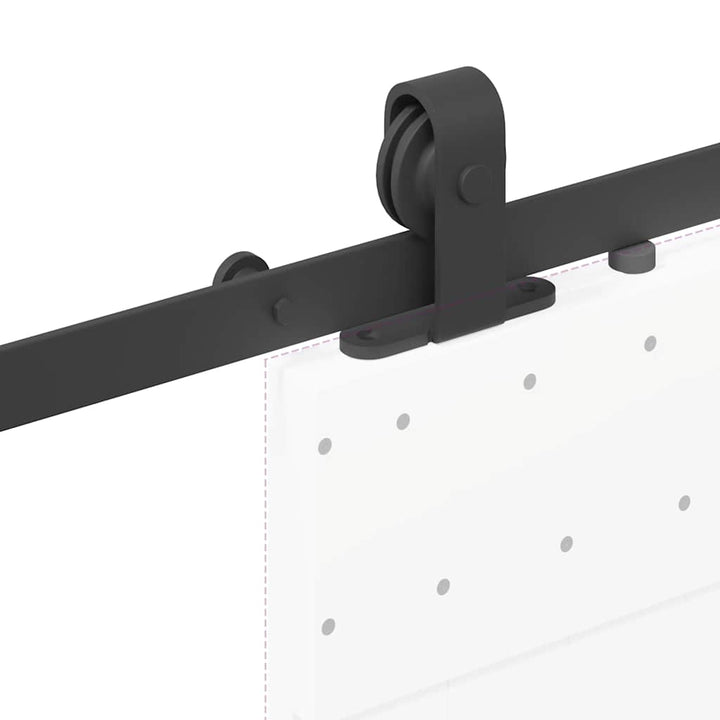 skinnesæt til skydedør 152,5 cm stål sort