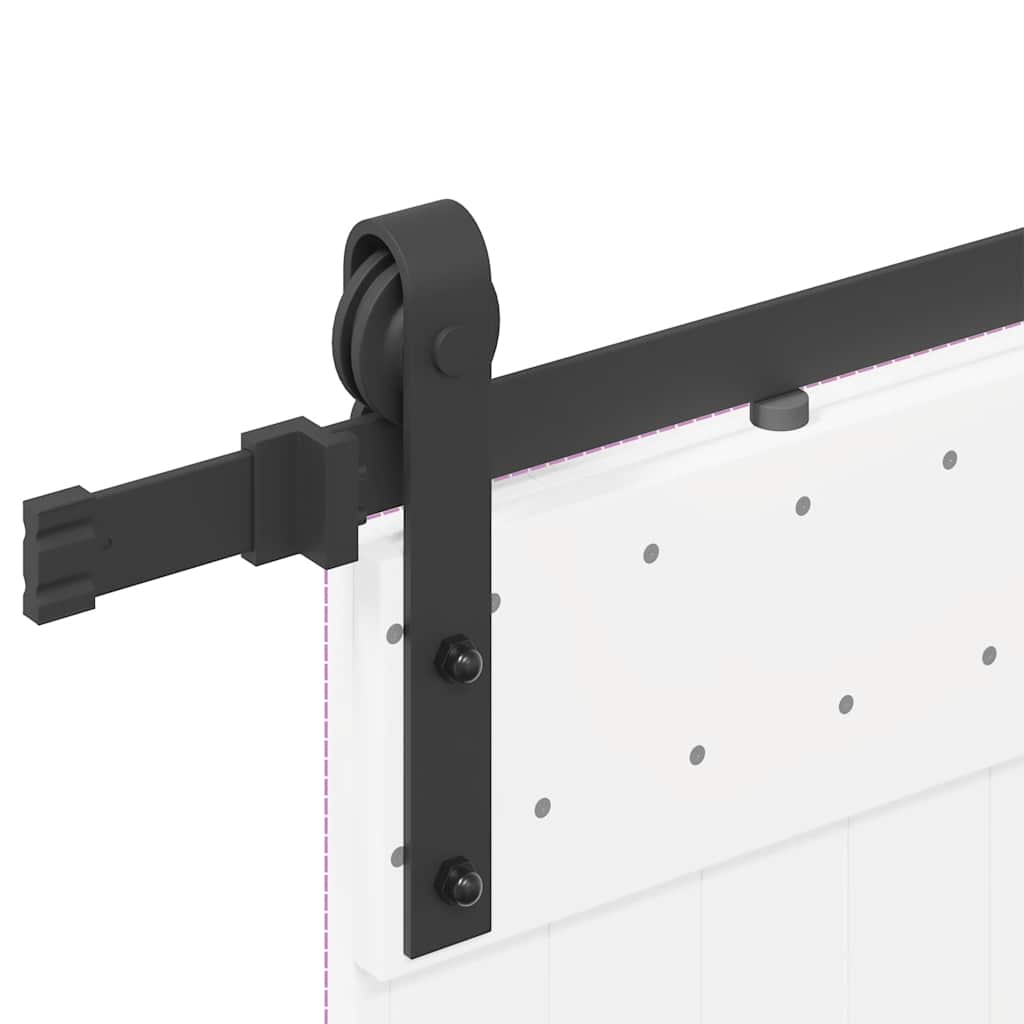 skinnesæt til skydedør 200 cm stål sort