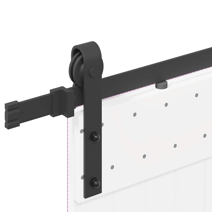skinnesæt til skydedør 200 cm stål sort