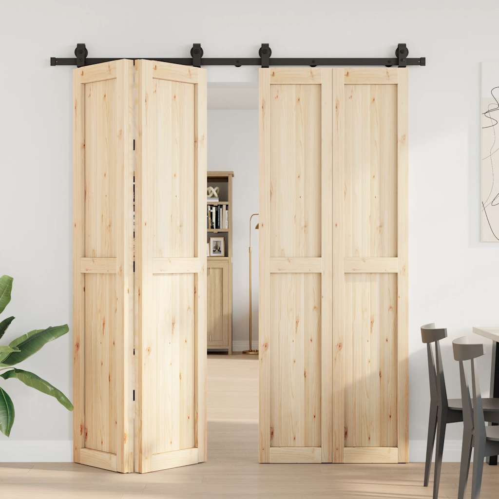 skinnesæt til skydedør 200 cm stål sort