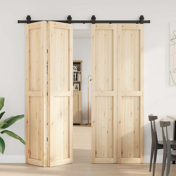 skinnesæt til skydedør 200 cm stål sort