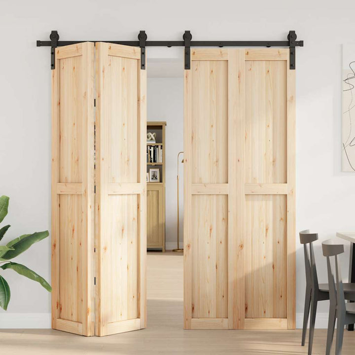 skinnesæt til skydedør 200 cm stål sort