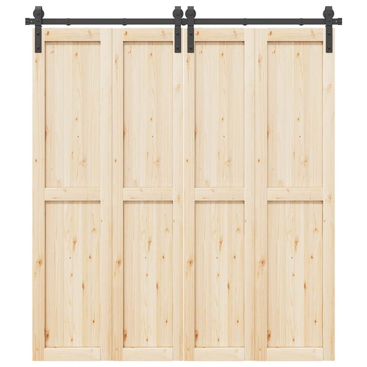 skinnesæt til skydedør 200 cm stål sort