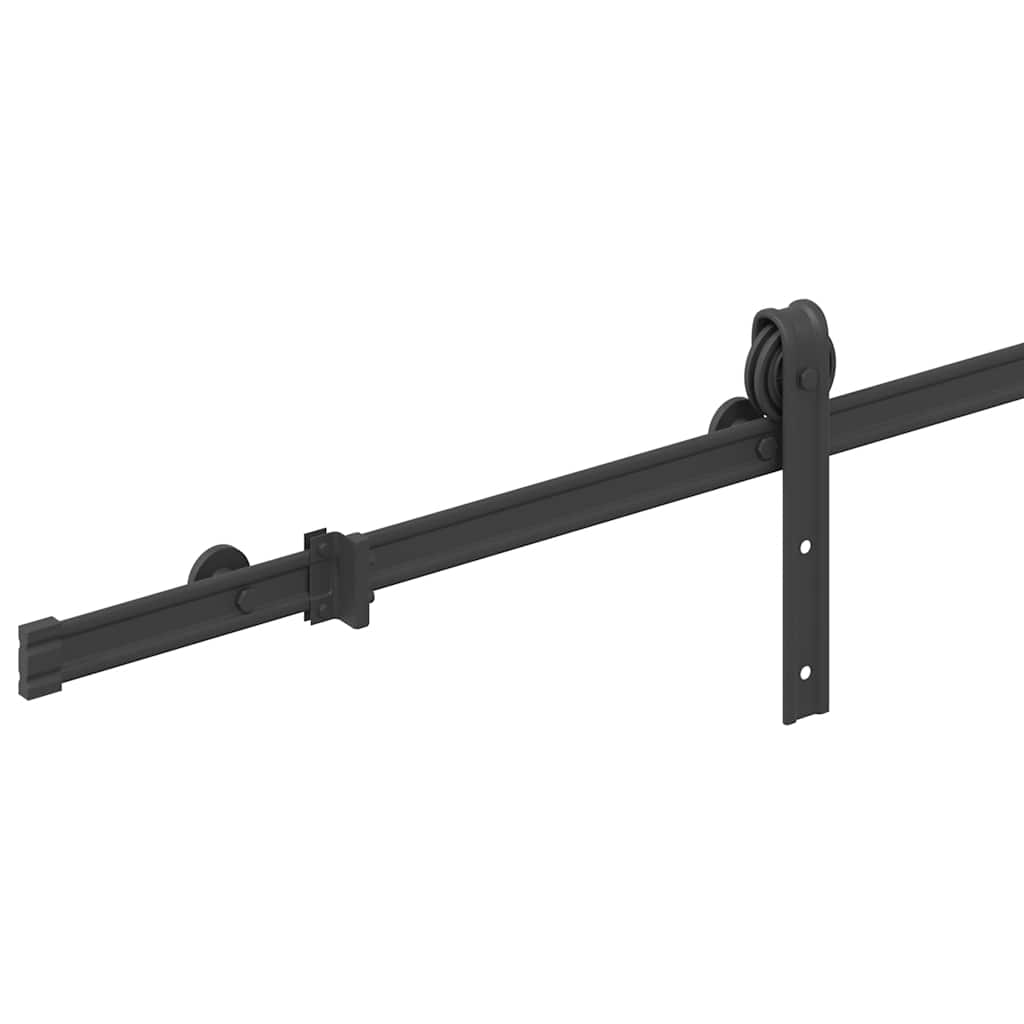 skinnesæt til skydedør 200 cm stål sort