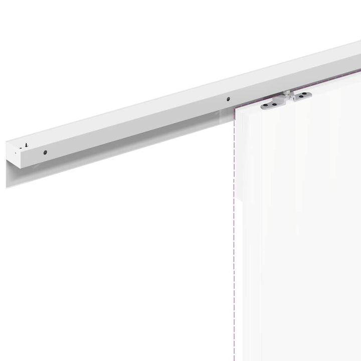 skinnesæt til skydedør 200 cm aluminiumslegering sølvfarvet