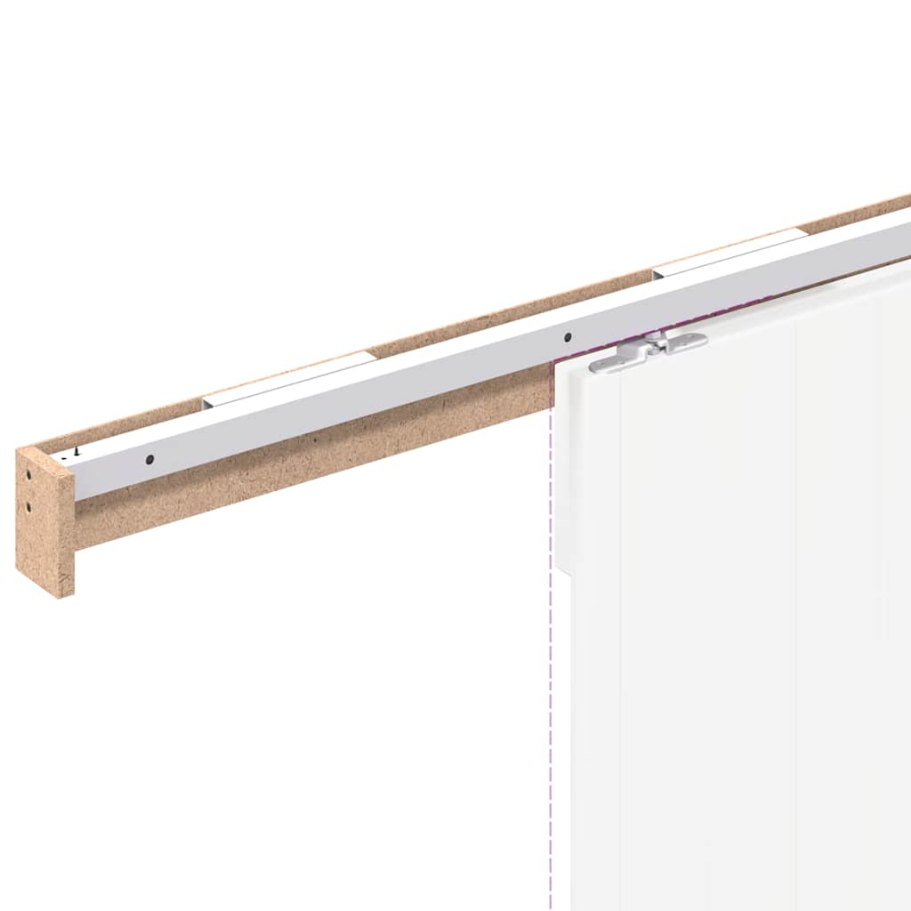 skinnesæt til skydedør 183 cm aluminiumslegering sølvfarvet