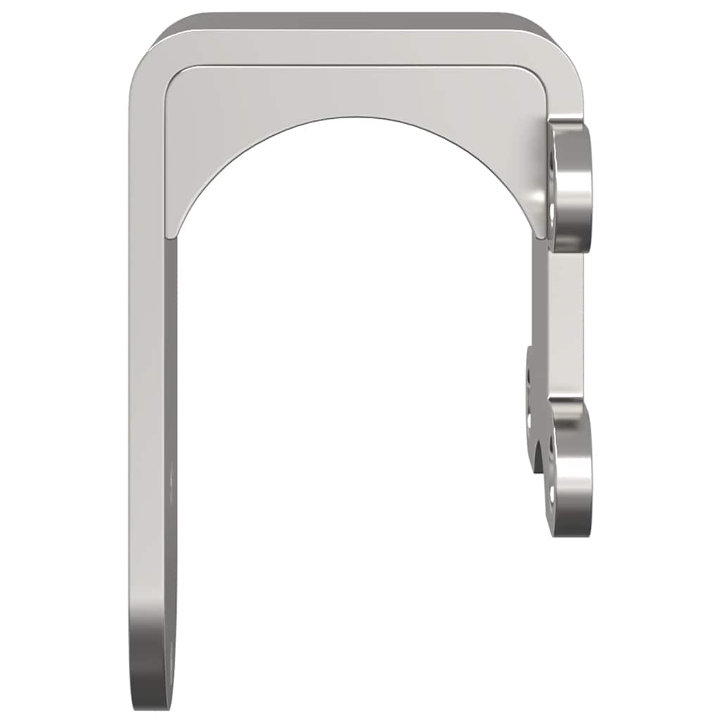 stalddørs bypass-beslag 4 stk til rundskinner rustfrit stål