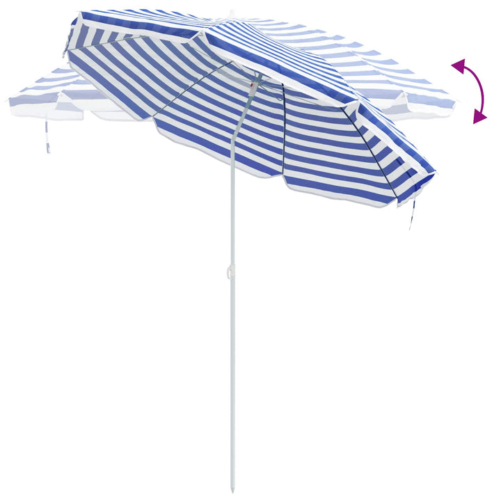 Havesol 263 x 263 x 272 cm 170T polyester Blå og Hvid