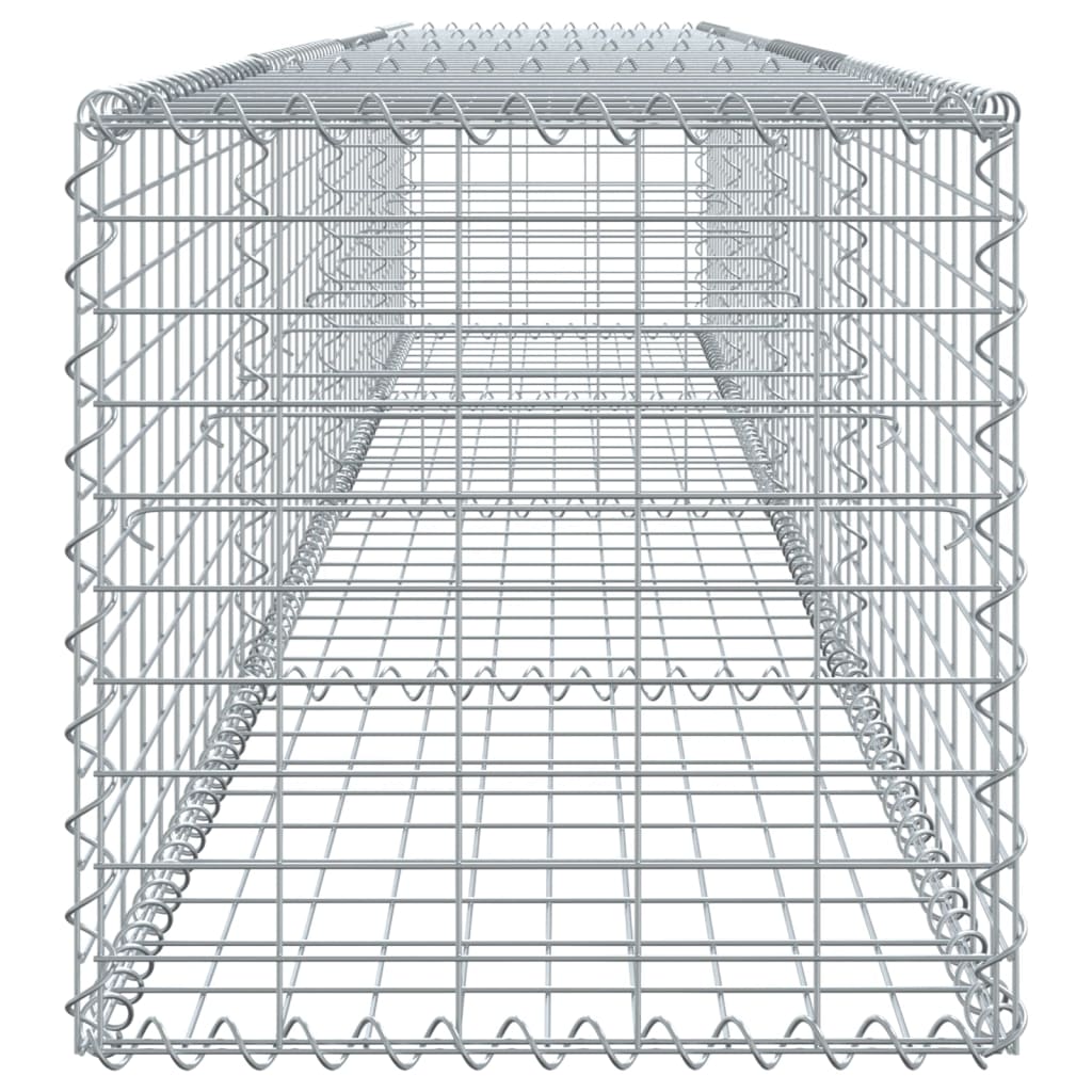 gabionkurv m. cover 400x50x50 cm galvaniseret jern