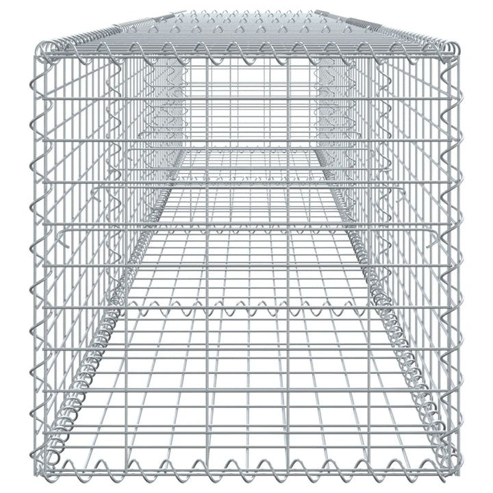 gabionkurv m. cover 400x50x50 cm galvaniseret jern